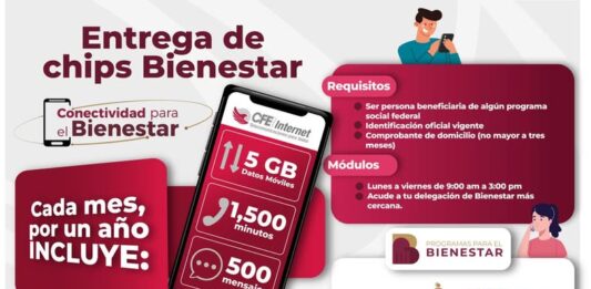 Así puedes recibir gratis el chip de internet de la CFE