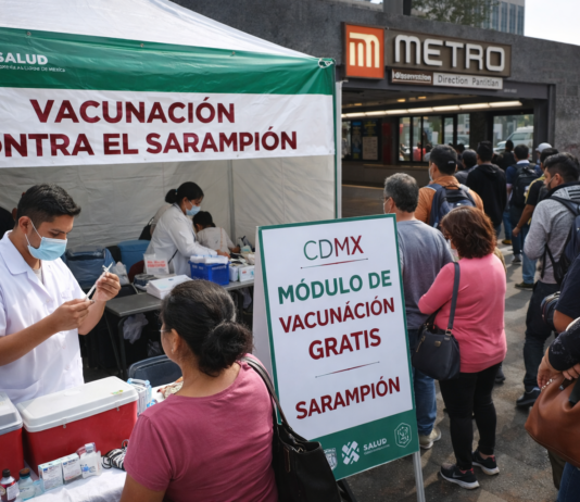 CDMX refuerza vacunación contra el sarampión con dos mil módulos en toda la ciudad