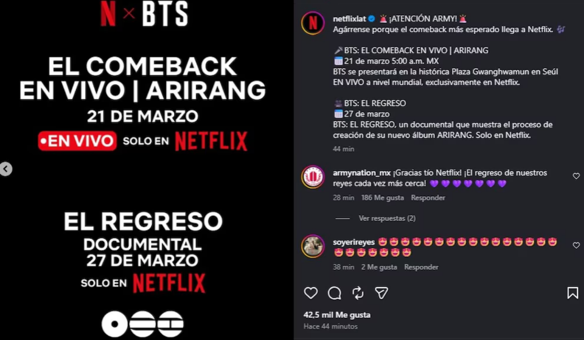Netflix anunció que transmitirá el nuevo disco de BTS