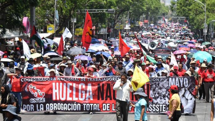 CNTE anuncia paro y marchas en la Ciudad de México
