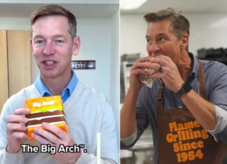 Burger King responde al CEO de McDonald’s tras incómodo video viral comiendo hamburguesa mcdonalds ceo y burguer king ceo