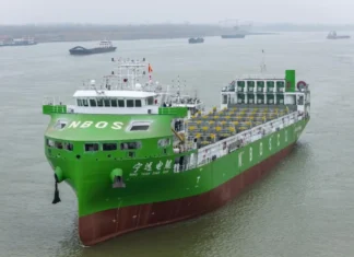 China lanza el mayor buque portacontenedores eléctrico del mundo: así funciona esta revolución marítima Ning Yuan Dian Kun