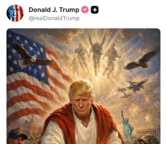 Trump desata polémica al publicar imagen con IA en la que aparece como Jesucristo
