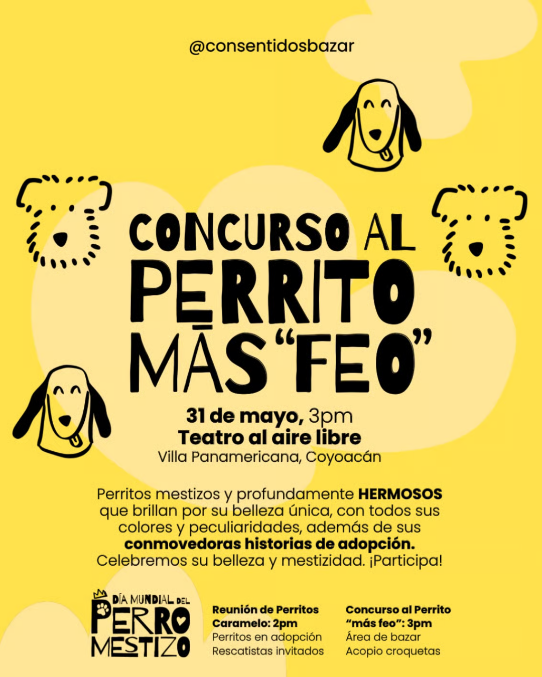 Habrá concurso del perrito más feo en la CDMX