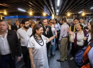 Brugada defiende obras en Línea 2 del Metro y acusa campaña contra renovación de estaciones clara brugada metro cdmx