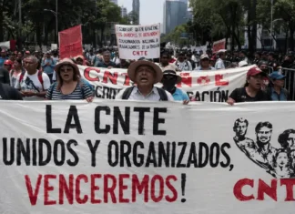 Acusan fraude interno en la CNTE tras consulta; reportan salida masiva de maestros de la CDMX cnte marchas fraude