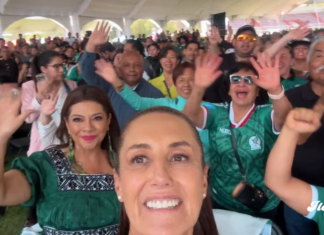 Sheinbaum asiste al Fan Fest en Gustavo A. Madero y respalda la fiesta mundialista junto a Clara Brugada noticias Sheinbaum y brugada en la GAM