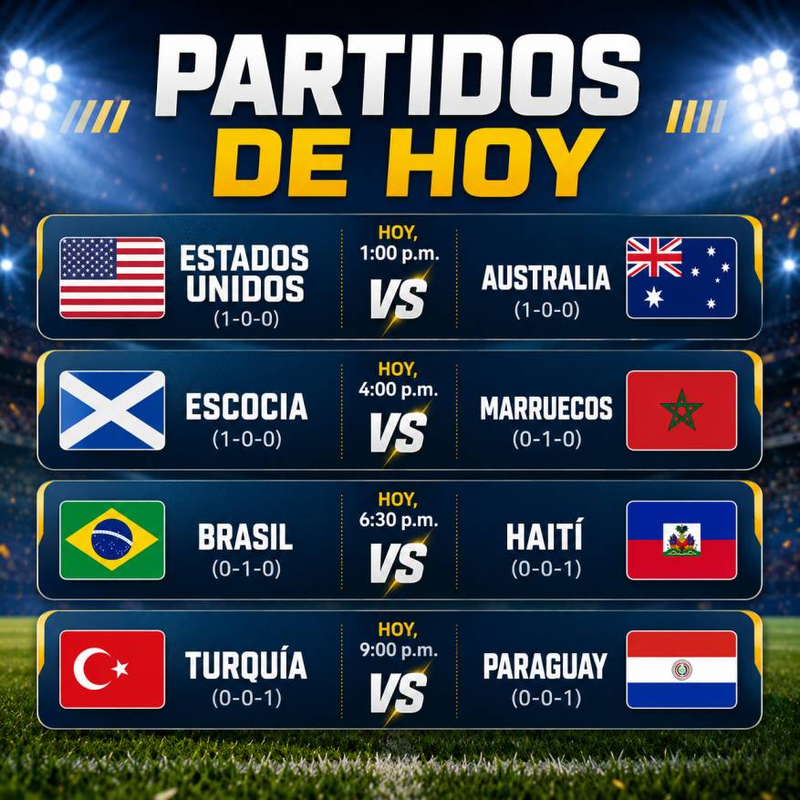 partidos fifa junio 19 2026