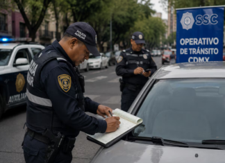 Policías auxiliares y bancarios sancionan a 261 conductores en CDMX policias auxiliares transito