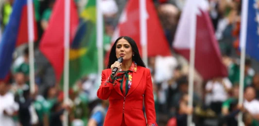 Acusan a Salma Hayek de ignorar a Belinda durante la inauguración del Mundial 2026 salma hayek y belinda