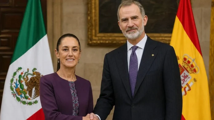 sheinbaum y felipe VI sheinbaum y felipe VI