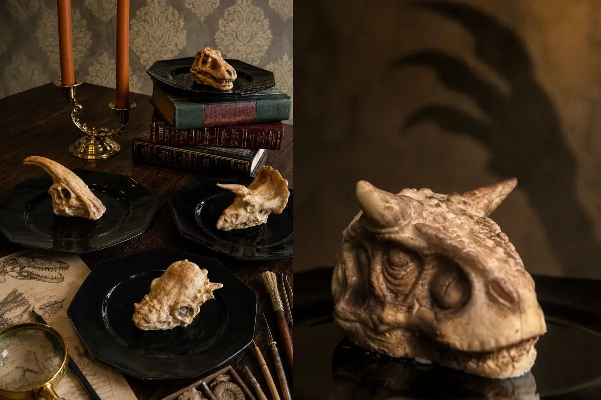 Cretácico, el restaurante temático de dinosaurios en CDMX donde puedes "excavar" un cráneo de chocolate