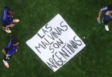Reino Unido exige a FIFA investigar a Argentina por pancarta sobre las Malvinas argentina malvinas