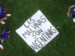 Reino Unido exige a FIFA investigar a Argentina por pancarta sobre las Malvinas argentina malvinas