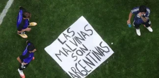 Reino Unido exige a FIFA investigar a Argentina por pancarta sobre las Malvinas argentina malvinas