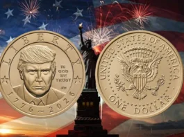 Estados Unidos acuñará moneda de un dólar con el rostro de Donald Trump moneda trump eu