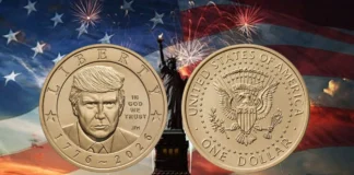Estados Unidos acuñará moneda de un dólar con el rostro de Donald Trump moneda trump eu