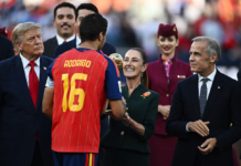 Sheinbaum entrega el Balón de Oro a Rodri en la premiación del Mundial 2026 sheinbaum