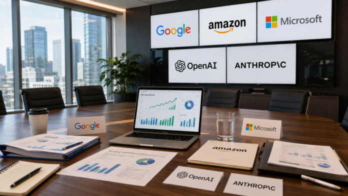Google, Amazon y Microsoft inflan sus ganancias gracias al auge de OpenAI y Anthropic