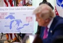 Trump cambia el nombre del lago Ontario a “Lago América” en medio de tensión comercial con Canadá Lago América