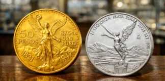 Centenario baja en México pese al repunte mundial del oro: así cotiza en los bancos centenario