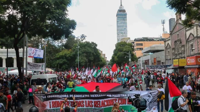 marcha pro Palestina protesta