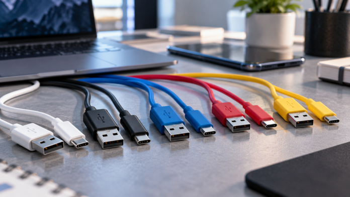 ¿Qué significa el color de los cables USB? Esto es lo que realmente debes saber