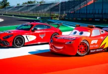 Rayo McQueen llega al GP de Italia para dar una vuelta en Monza Rayo McQueen llega al GP de Italia para dar una vuelta en Monza