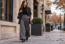 Pantalones wide leg: seis combinaciones con tacones y botines para lucir en otoño 2026