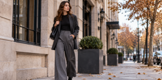Pantalones wide leg: seis combinaciones con tacones y botines para lucir en otoño 2026