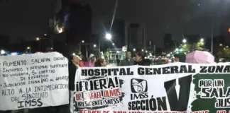 Trabajadores del IMSS bloquean vialidades en Edomex y exigen aumento salarial de 10% IMSS